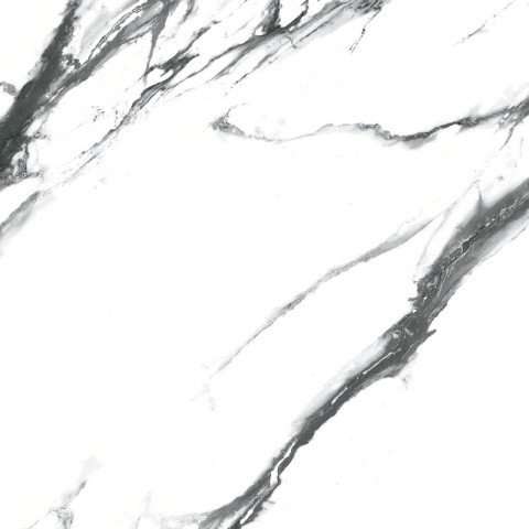 Керамогранит Geotiles Oikos Black, цвет чёрно-белый, поверхность полированная, квадрат, 750x750