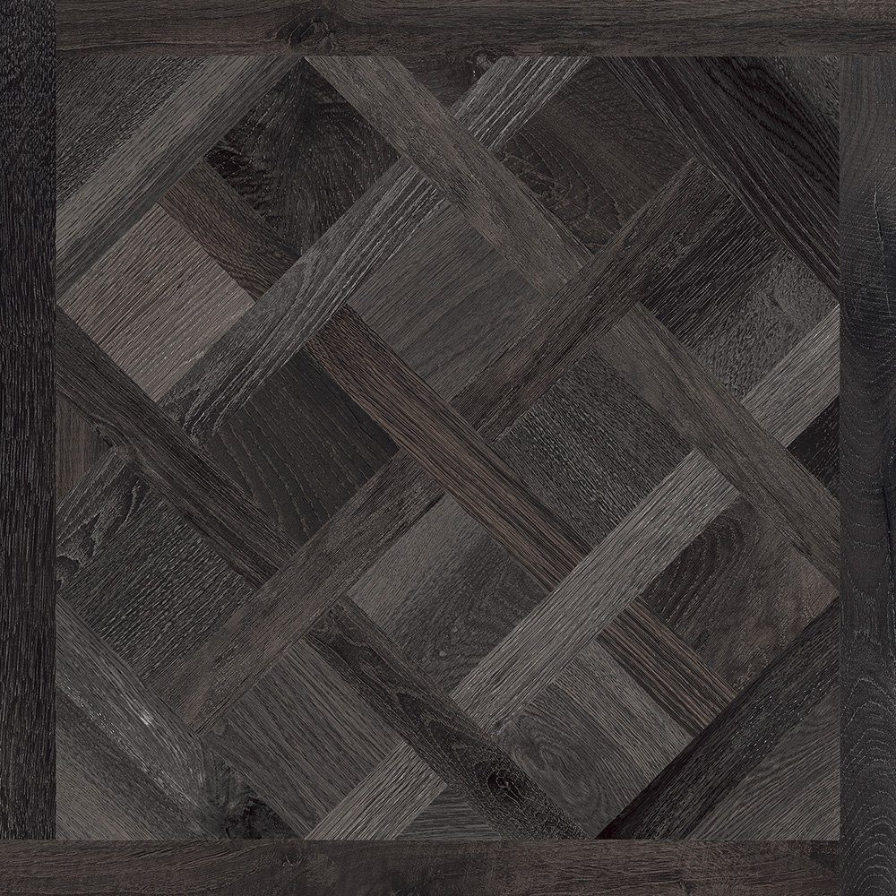 Керамогранит Kronos Les Bois Cobolo Versalles LB040, цвет чёрный, поверхность матовая, квадрат, 800x800