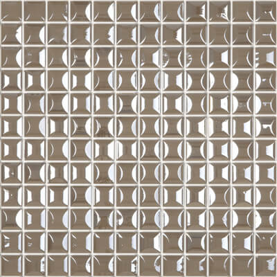 Мозаика Vidrepur Edna Coffee, цвет коричневый, поверхность глянцевая, квадрат, 317x317