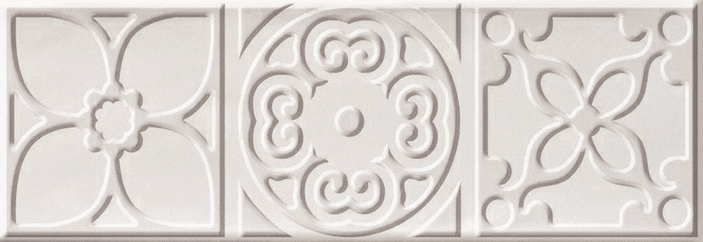 Декоративные элементы Cifre Bulevar Altair White Decor, цвет белый, поверхность глянцевая, прямоугольник, 100x300