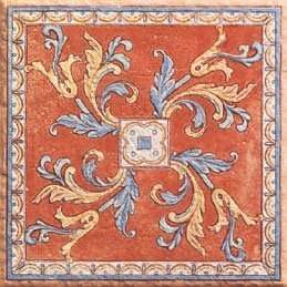 Декоративные элементы Epoca Aragon Inserto Rosso, цвет красный, поверхность матовая, квадрат, 330x330