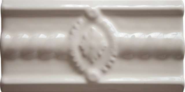 Бордюры Cevica Medallon Blanco, цвет белый, поверхность глянцевая, прямоугольник, 75x150