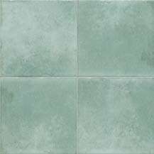 Керамическая плитка Arkadia Cemento Verde, цвет бирюзовый, поверхность матовая, квадрат, 200x200