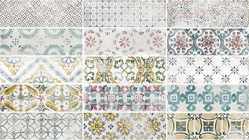 Декоративные элементы La Fabbrica Small Amalfi 180206, цвет разноцветный, поверхность матовая, прямоугольник, 65x200