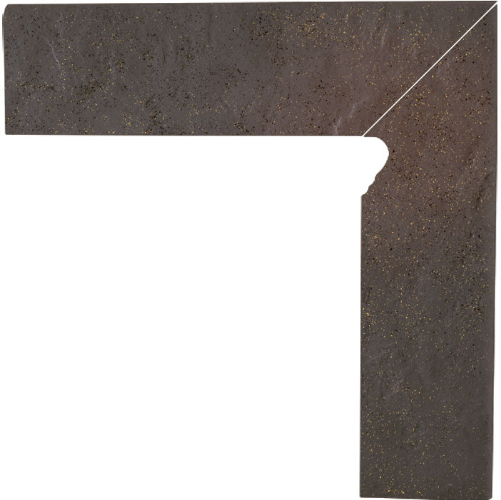 Бордюры Paradyz Semir Rosa Цоколь правый (B+A), цвет серый коричневый, поверхность матовая, прямоугольник, 81x300