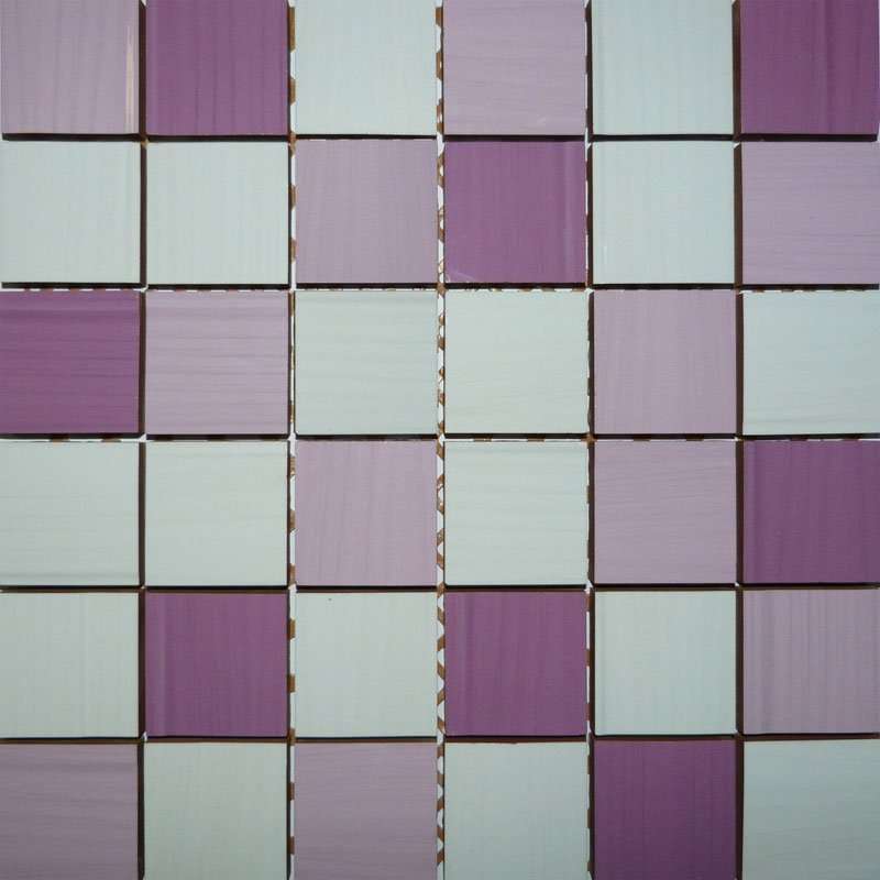Мозаика Mallol Mosaico Marfil/Lila/Malva Mix 3, цвет фиолетовый, поверхность глянцевая, квадрат, 300x300