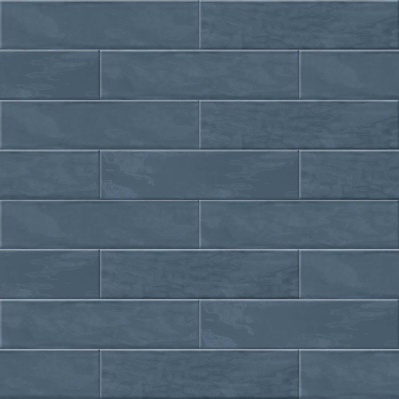 Керамическая плитка ABK Crossroad Brick Blue PF60001342, цвет синий, поверхность глянцевая, под кирпич, 75x300