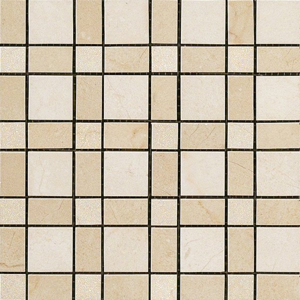 Мозаика Italon Charme Cream Mosaico Chic 600110000047, цвет бежевый, поверхность лаппатированная, квадрат, 305x305