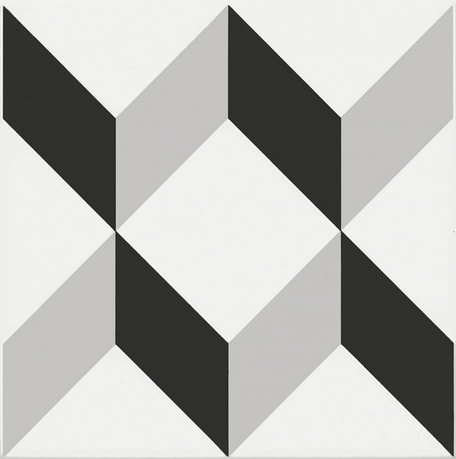 Декоративные элементы Kerama Marazzi Декор Ателье NT\A245\5009, цвет чёрно-белый, поверхность матовая, квадрат, 200x200