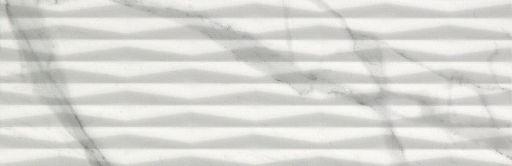 Керамическая плитка Fap Roma 75 Fold Statuario fRHH, цвет серый, поверхность матовая 3d (объёмная), прямоугольник, 250x750