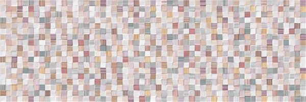Бордюры Navarti Rev. Mosaic Square Mix, цвет розовый, поверхность глянцевая, прямоугольник, 200x600