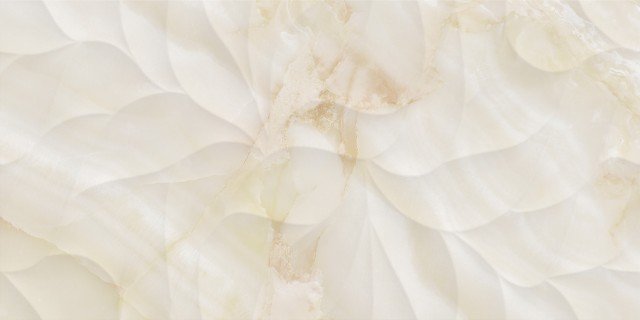 Керамическая плитка Kerasol Opalo Leaves Marfil Rectificado, цвет бежевый, поверхность глянцевая, прямоугольник, 300x600