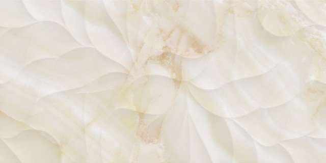 Керамическая плитка Kerasol Opalo Leaves Marfil Rectificado, цвет бежевый, поверхность глянцевая, прямоугольник, 300x600