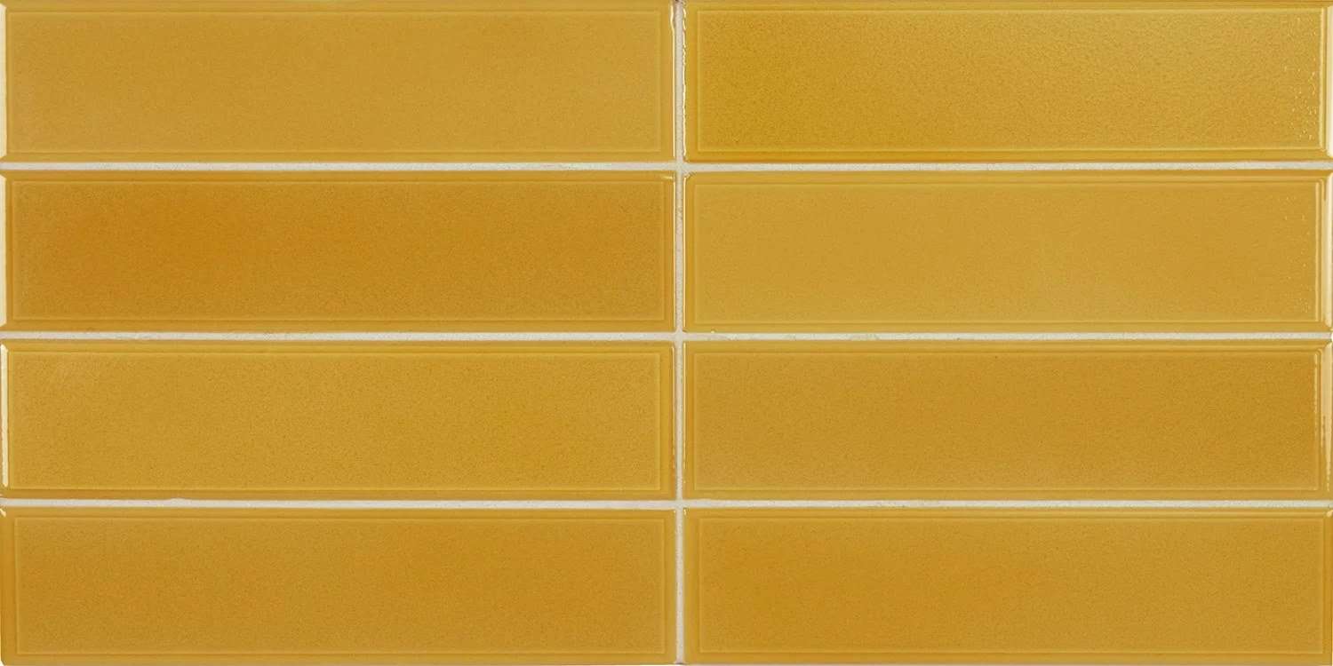 Керамическая плитка Equipe Limit Jaune 27532, цвет жёлтый, поверхность глянцевая, под кирпич, 60x246