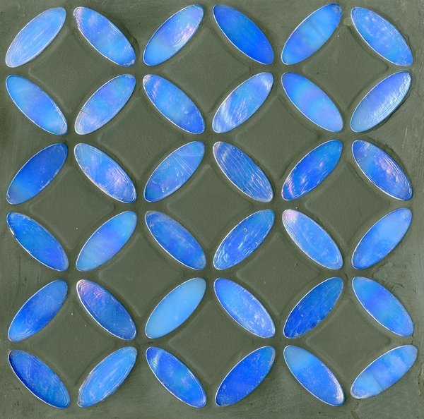 Мозаика JNJ Mosaic Керамическая Мозаика SA64-T(B), цвет синий, поверхность глянцевая, квадрат, 200x200