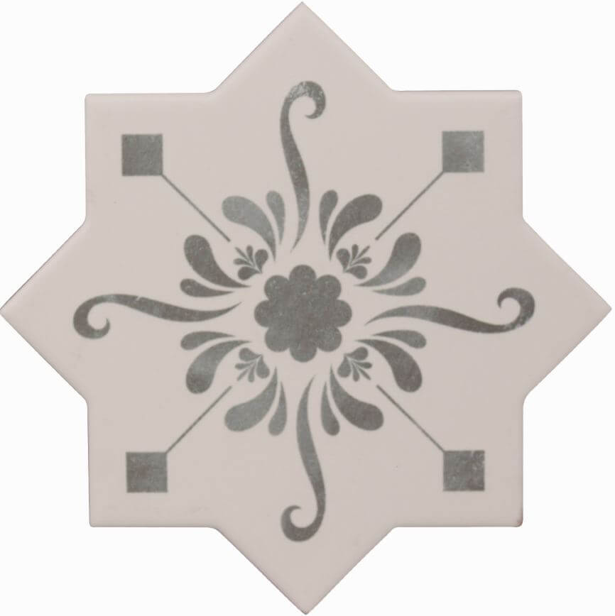 Декоративные элементы Cevica Becolors Star Dec. Stencil Grey, цвет серый, поверхность матовая, квадрат, 133x133