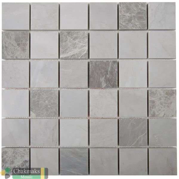 Мозаика Chakmaks Anatolian Stone Ice Nordic Grey, цвет серый, поверхность структурированная, квадрат, 318x318