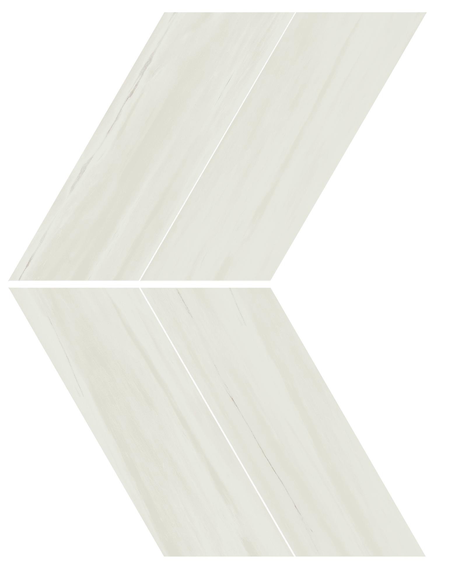 Декоративные элементы Atlas Concorde Italy Marvel Bianco Dolomite Chevron Lappato AS1Q, цвет белый, поверхность лаппатированная, шеврон, 225x229