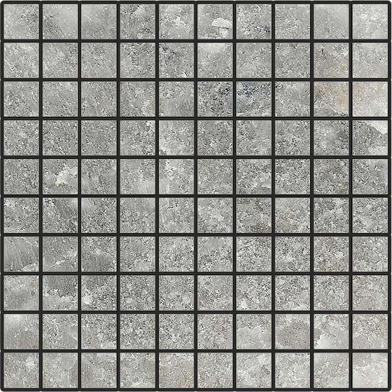 Мозаика Cerim Rock Salt Mosaico Maui Green Luc 766734, цвет серый, поверхность полированная, квадрат, 300x300