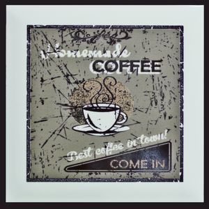Декоративные элементы Monopole Coffee Time Brown A, цвет серый, поверхность глянцевая, квадрат, 150x150