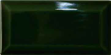 Керамическая плитка Cevica Metro Verde Vic, цвет зелёный, поверхность глянцевая, кабанчик, 75x150
