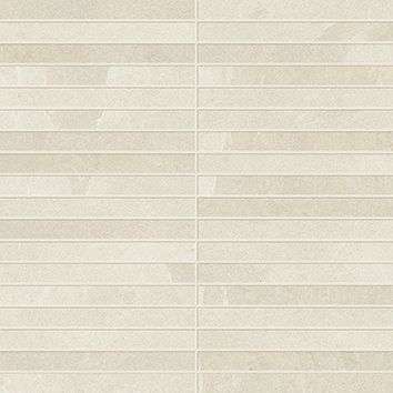 Мозаика Coliseumgres Ardesia White Mosaico Strip 610110001033, цвет белый, поверхность натуральная, квадрат, 300x300