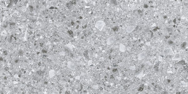 Керамогранит Kerranova Terrazzo K-331/MR, цвет серый, поверхность матовая, прямоугольник, 600x1200