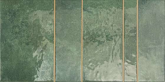 Керамическая плитка Dual Gres Kian Green, цвет зелёный, поверхность глянцевая, прямоугольник, 300x600