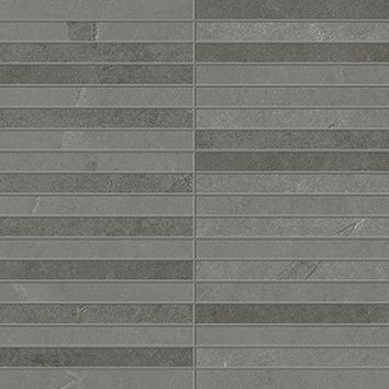 Мозаика Coliseumgres Ardesia Grey Mosaico Strip 610110001034, цвет серый, поверхность натуральная, квадрат, 300x300