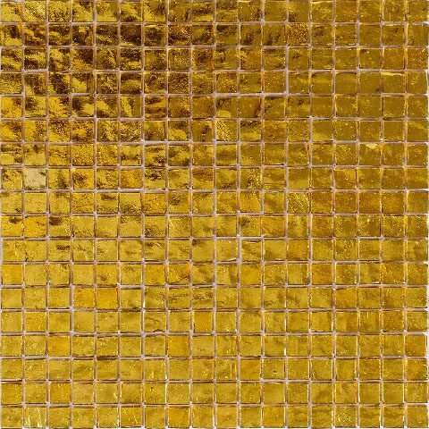 Мозаика Alma Mosaic Beauty BR01-2, цвет жёлтый, поверхность глянцевая, квадрат, 150x150