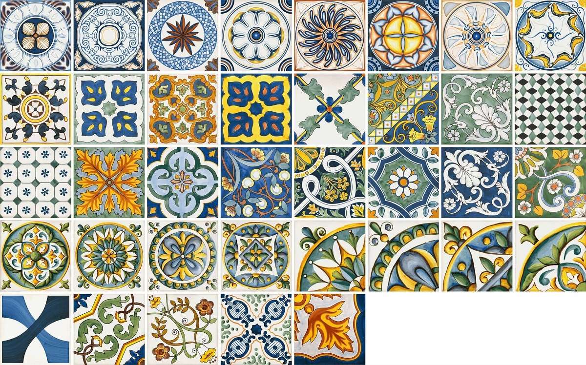 Декоративные элементы Sant Agostino Vita Sole Mix Mat CSASMIMA20, цвет разноцветный, поверхность матовая, квадрат, 200x200