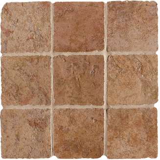 Керамическая плитка Settecento Maya Tozzetto Granato B7515, цвет коричневый, поверхность матовая, квадрат, 105x105