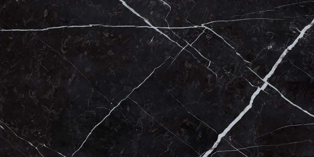 Керамогранит Lea Ceramiche Delight Marquina Nero Lux/Rett LGXDL2A, цвет чёрный, поверхность полированная, прямоугольник, 600x1200