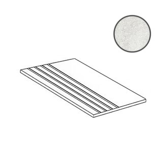 Ступени Naxos Vision Gradone Jour Grip Rett 118678, цвет серый, поверхность противоскользящая, прямоугольник, 300x600