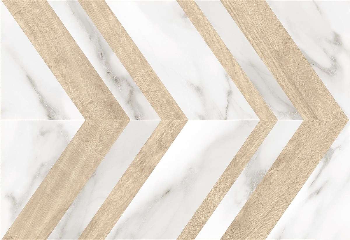 Керамическая плитка Керамин Иматра 3Д, цвет белый бежевый, поверхность матовая, прямоугольник, 275x400