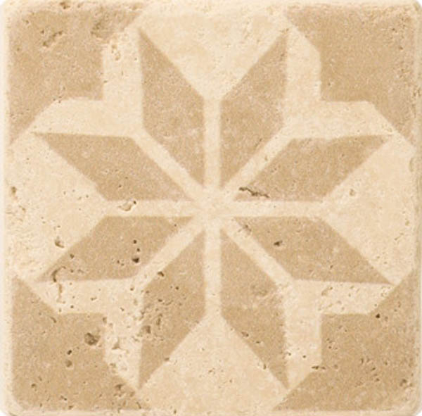 Декоративные элементы Stone4home Provance Ornament №3, цвет бежевый, поверхность матовая, квадрат, 100x100