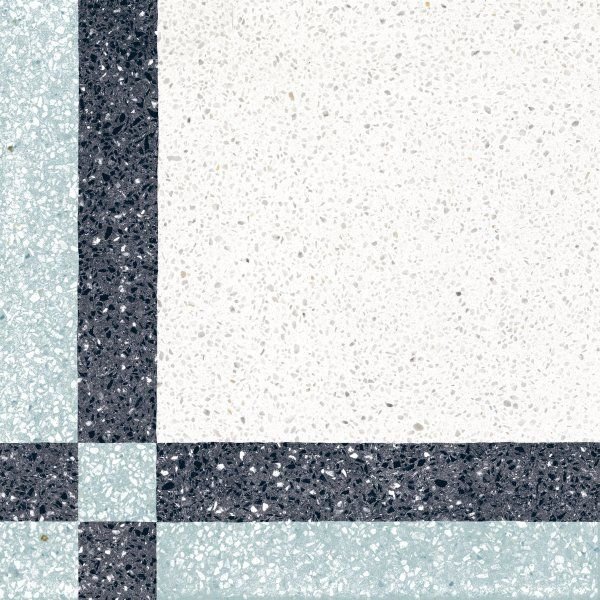 Керамогранит Marca Corona Forme Angolo F. D086, цвет чёрно-белый, поверхность матовая, квадрат, 200x200