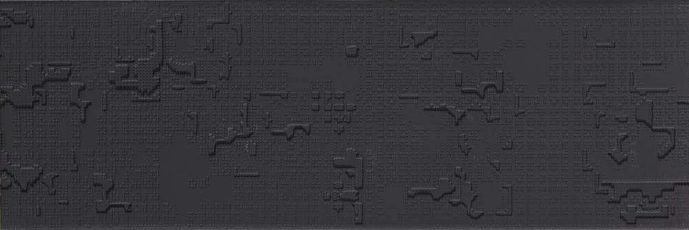 Керамогранит Mutina Cloud relief Nero PUBC02, цвет чёрный, поверхность матовая, прямоугольник, 180x540