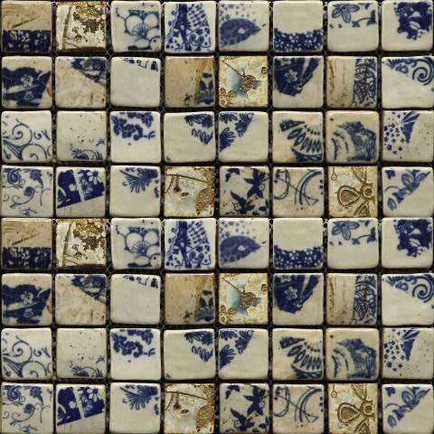 Мозаика Gaudi Hola-4(3), цвет бежевый, поверхность глазурованная, квадрат, 278x278