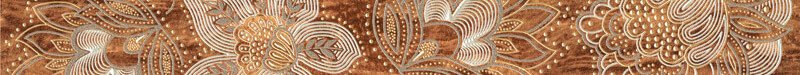 Бордюры Europa Ceramica Dube Puntilla Caldera Cenefa, цвет коричневый, поверхность глянцевая, квадрат, 50x500