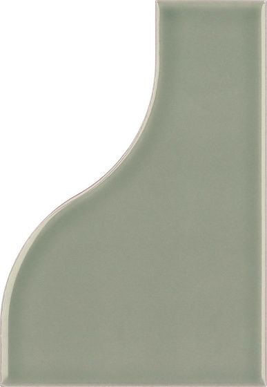 Керамическая плитка Equipe Curve Aquarium 28853, цвет зелёный, поверхность глянцевая, прямоугольник, 83x120