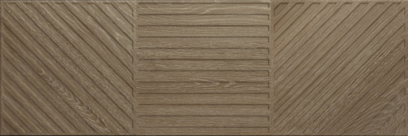 Керамическая плитка Baldocer Ducale Badet Hena, цвет коричневый, поверхность полированная рельефная, прямоугольник, 400x1200