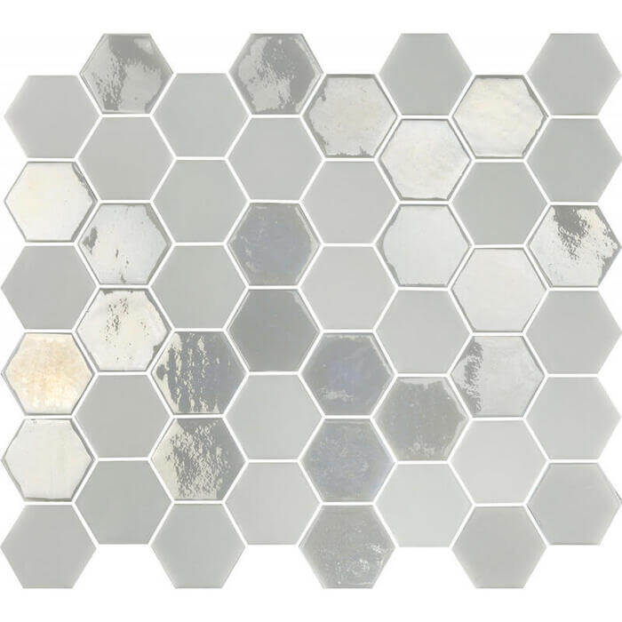 Мозаика Togama Sixties White 6, цвет серый, поверхность глянцевая, прямоугольник, 298x330