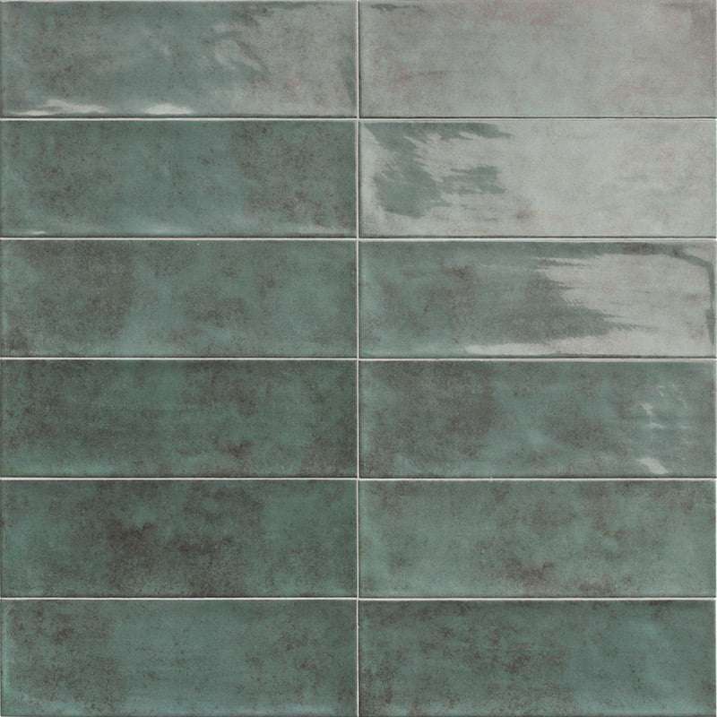Керамическая плитка Mainzu Cinque Terre Ocean, цвет зелёный, поверхность глянцевая, прямоугольник, 100x300