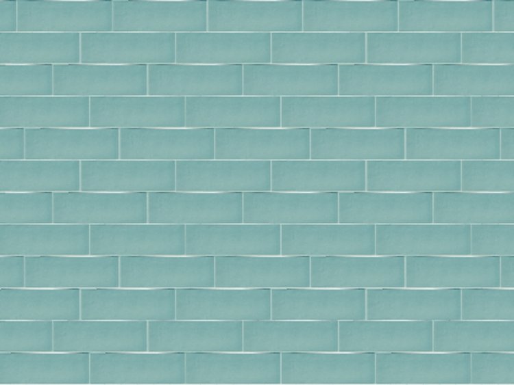 Керамическая плитка Ornamenta Pick’n Brick Verde Smeraldo PB0515VSM, цвет голубой, поверхность матовая, под кирпич, 50x150