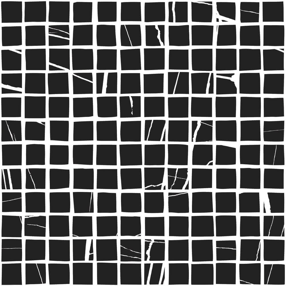 Мозаика APE Janelle Polished Rect., цвет чёрный, поверхность полированная, квадрат, 750x750