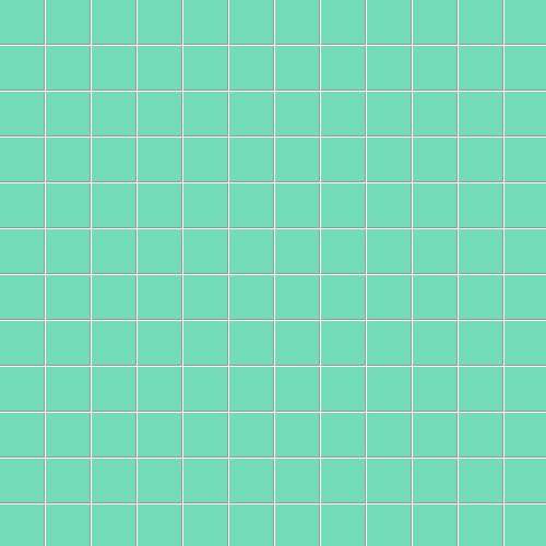 Мозаика Ce.Si Matt Fiordo Su Rete 2,5x2,5, цвет бирюзовый, поверхность матовая, квадрат, 300x300