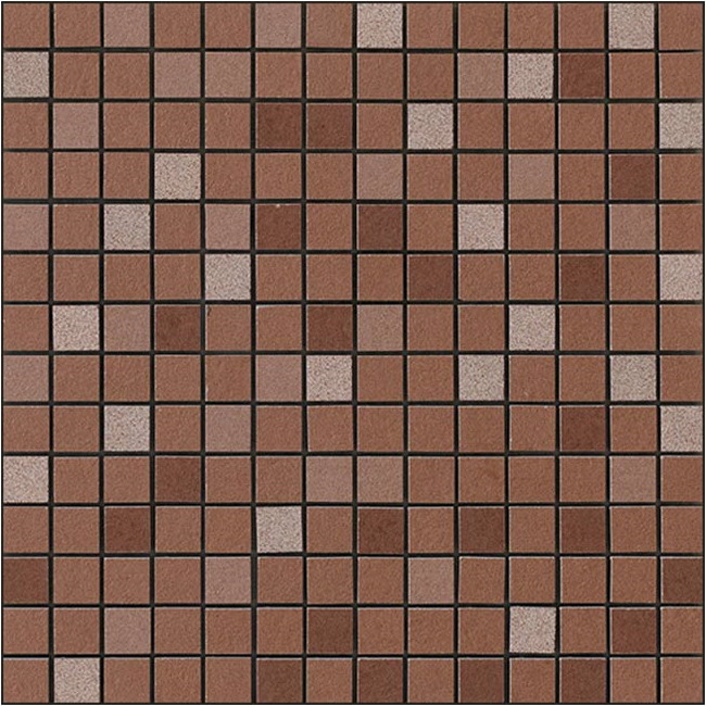Мозаика Impronta Nuances Fiamma Mosaico Lacca NU113MC, цвет бордовый, поверхность матовая, квадрат, 300x300