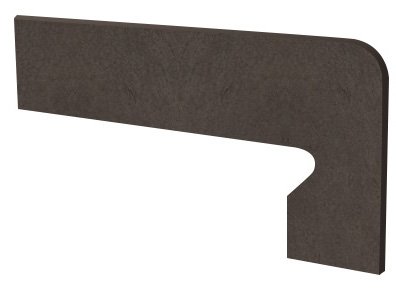 Бордюры Exagres Zanq. Mediterraneo Grafito Izquerdо (левый), цвет серый тёмный, поверхность матовая, прямоугольник, 395x175