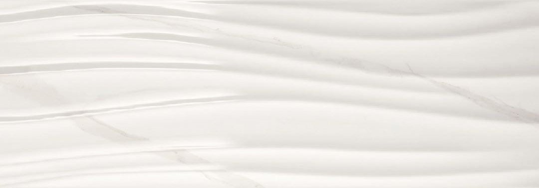 Керамическая плитка Panaria Trilogy Swing Calacatta White PBFTYS0, цвет белый, поверхность глянцевая, прямоугольник, 350x1000